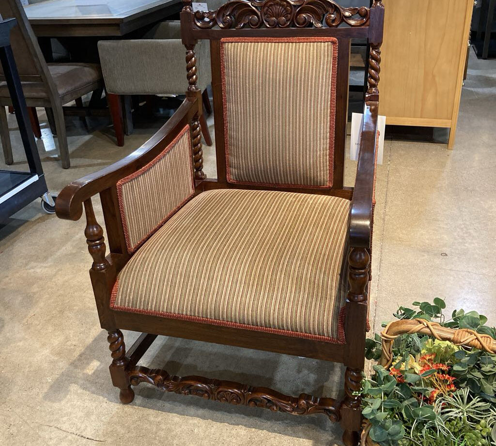 English Barley Twist Armchair CHAIR 26w28d38h