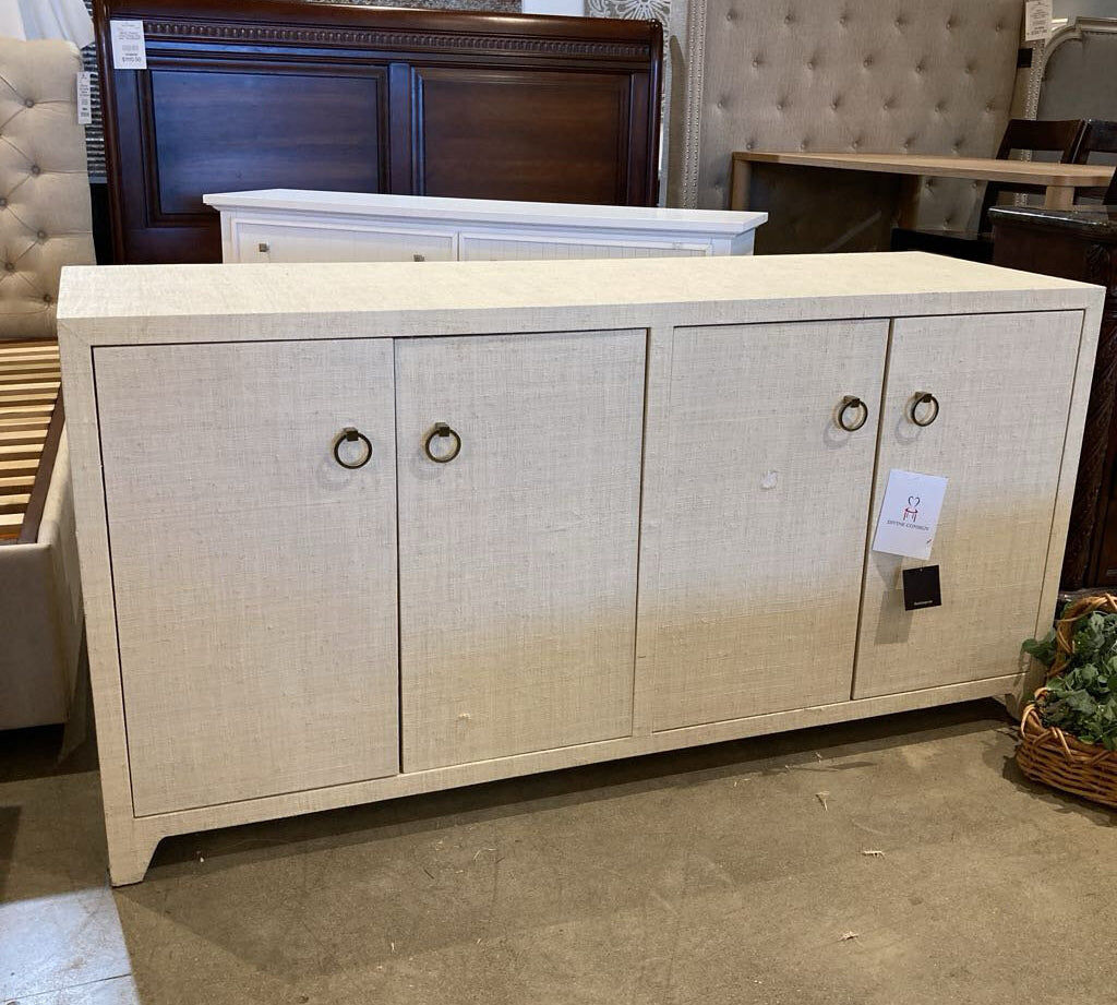 Bar Harbor Raffia 4-Door BUFFET/SIDEBOARD Natural 70w22d35h
