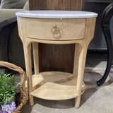 Ellen Marble Top Single Drawer NIGHTSTAND 18w14d24h