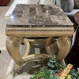 Distressed Tuscan Scroll Leg END/SIDE TABLE 27w27d27h