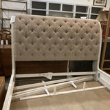 Liberty Furniture Magnolia Manor Antique White And Weathered Bark King Upholstered Sleigh Bed BEDS 82w105d60h