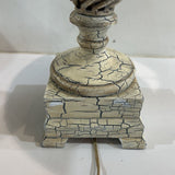 Distressed Urn Lamp w/ Traditional Shade TABLE LAMP 16d32