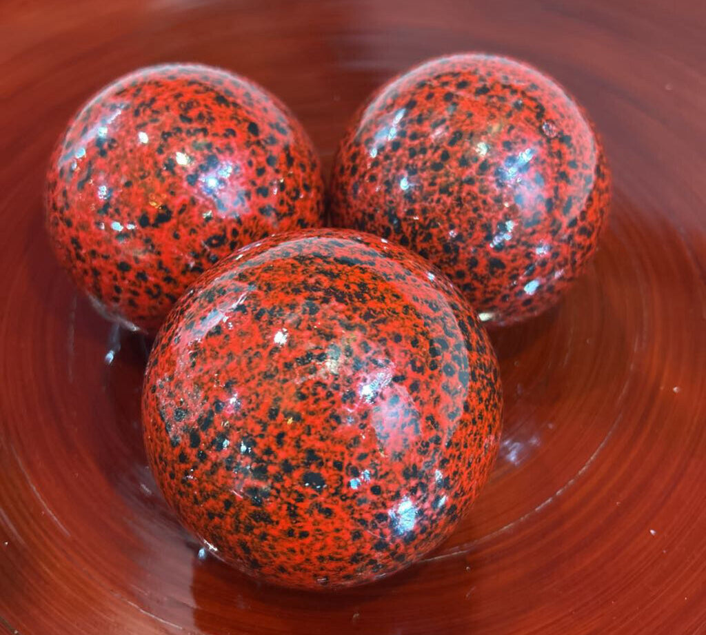 Oversized Lacquer Centerpiece w/ Decor Balls GIFT 24d2.5h