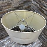 Stainless Steel Base w/ Oval Shade TABLE LAMP 14w9d24h