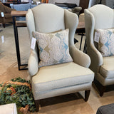 Ethan Allen Upholstered Patterned Wingback w/ Nailhead Trim LOUNGE CHAIRS 31w33d47h