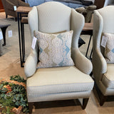Ethan Allen Upholstered Patterned Wingback w/ Nailhead Trim LOUNGE CHAIRS 31w33d47h