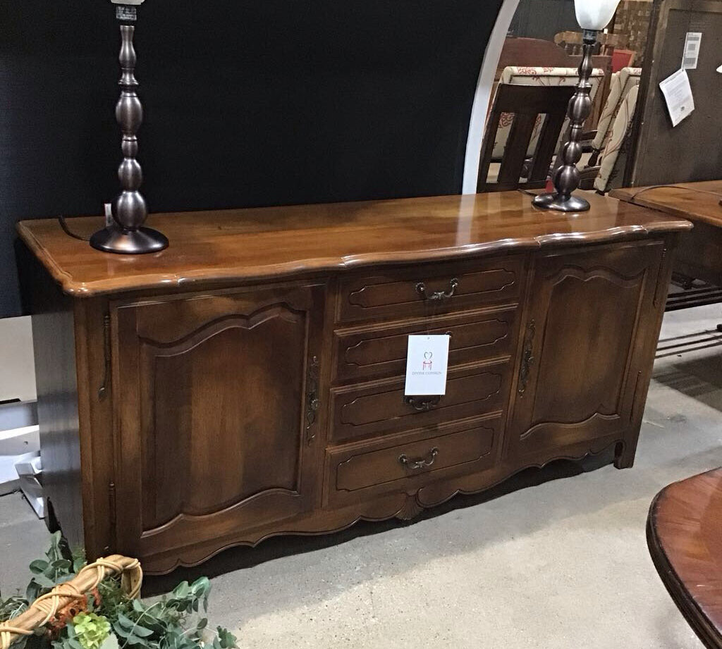 Ethan Allen French Country 4-Drawer BUFFET/SIDEBOARD 68w19.5d31h