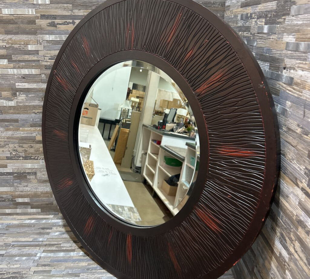 Howard Elliott Collection Round Textured Mirror MIRRORS 30d