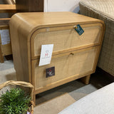 Lulu and Georgia Suzette 2-Drawer NIGHTSTAND Natural Oak 28w17d27.5h