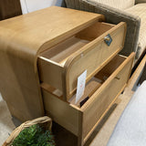 Lulu and Georgia Suzette 2-Drawer NIGHTSTAND Natural Oak 28w17d27.5h