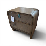 Lulu and Georgia Suzette 2-Drawer NIGHTSTAND Smoked Oak 28w17d27.5h