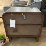 Lulu and Georgia Suzette 2-Drawer NIGHTSTAND Smoked Oak 28w17d27.5h