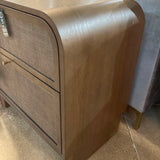 Lulu and Georgia Suzette 2-Drawer NIGHTSTAND Smoked Oak 28w17d27.5h