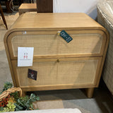 Lulu and Georgia Suzette 2-Drawer NIGHTSTAND Natural Oak 28w17d27.5h