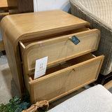 Lulu and Georgia Suzette 2-Drawer NIGHTSTAND Natural Oak 28w17d27.5h