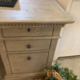Restoration Hardware St. James 4-Drawer DESKS Antiqued Grey Oak 55.5w30d31h