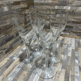 4pc Set Etched Champagne Glasses ACCESSORIES 2.5d8h