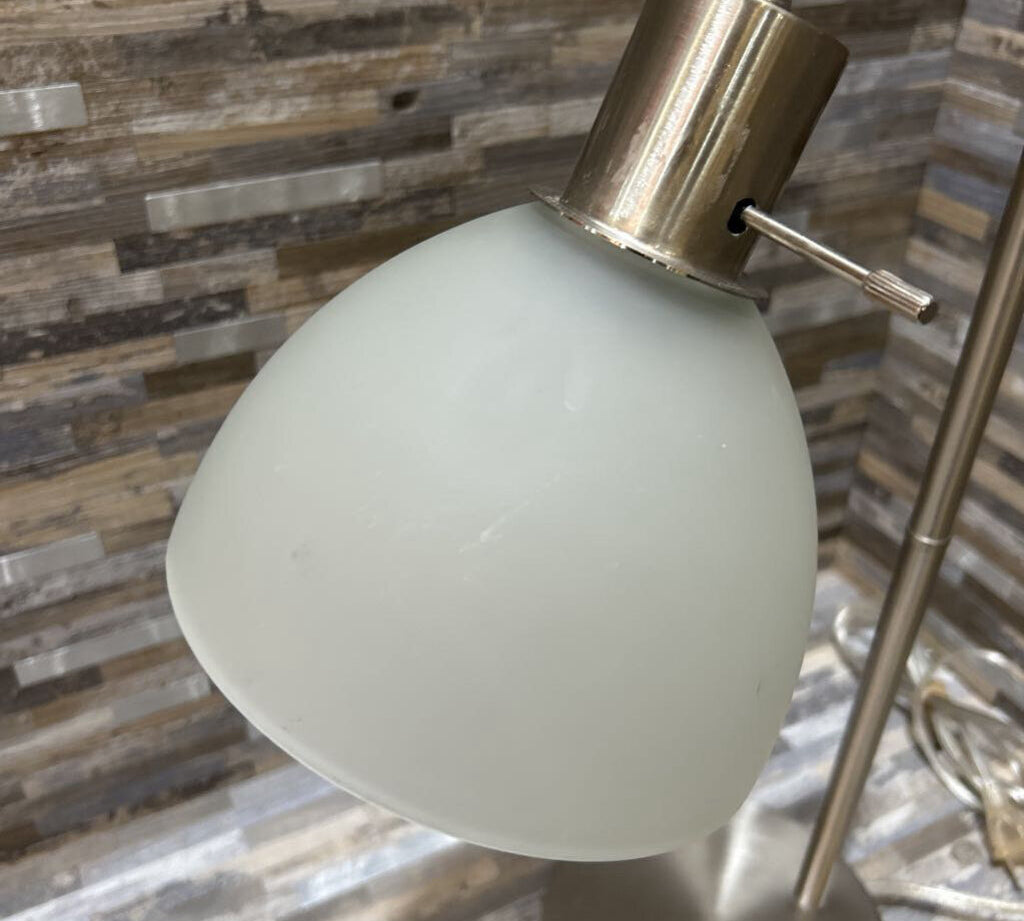 Lonni Glass Lamp w/ Drum Shade TABLE LAMP 16d24h