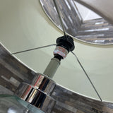 Brushed Metal Lamp w/ Glass Shade TABLE LAMP 6d18h