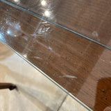 Baker Furniture Vintage Asian Glass Top Altar Console CONSOLE TABLE 84w20d34h