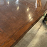 Baker Furniture Burl Mahogany Asian Style w/ Two 24" Leaves DINING TABLE 68w46d30h
