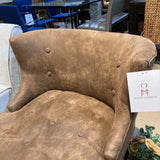 Curved Back Tufted CHAIR Mocha 28Wx26Dx30H