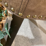 Curved Back Tufted CHAIR Mocha 28Wx26Dx30H