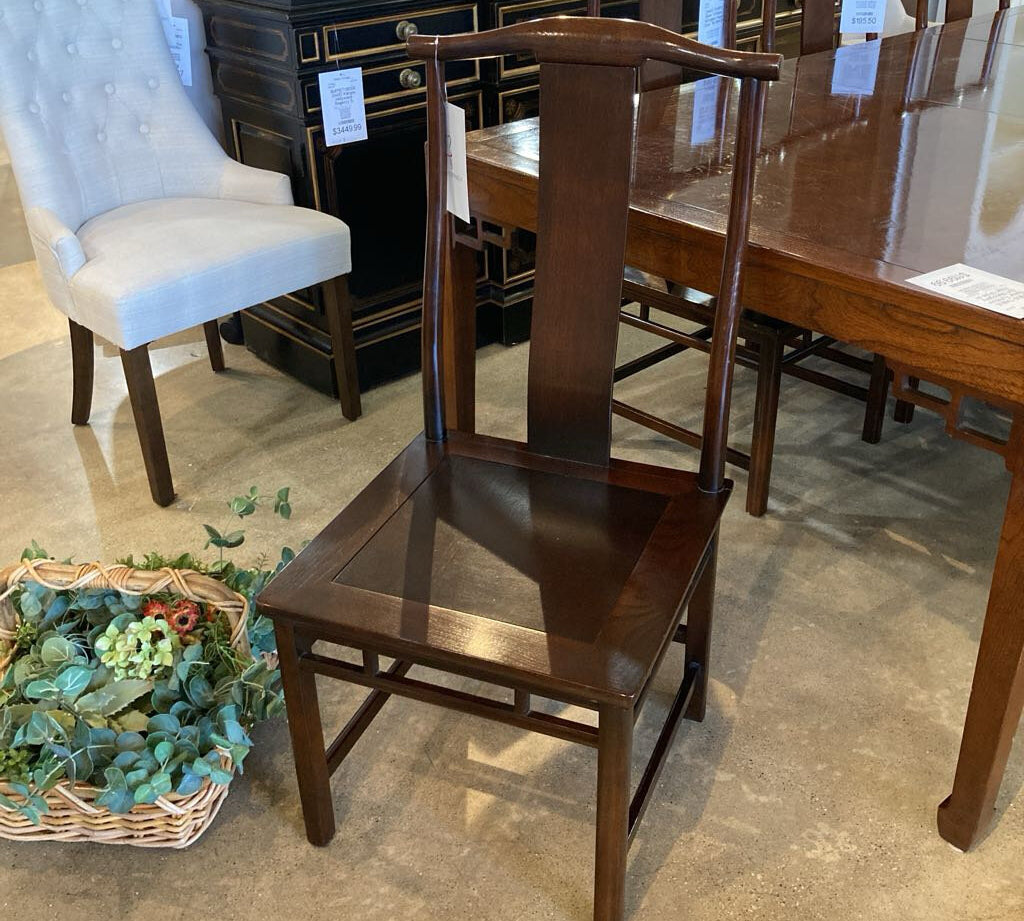 Baker Furniture Mahogany Asian Style DINING CHAIRS 19w19d40h