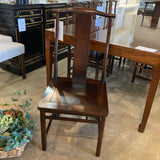 Baker Furniture Mahogany Asian Style DINING CHAIRS 19w19d40h