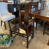 Baker Furniture Mahogany Asian Style Captain DINING CHAIRS 21.5w19d40h