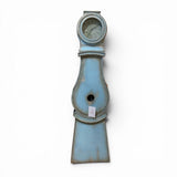 Swedish Style Gustavian Repro Grandfather Clock - Quartz Movement FURNITURE Pale Blue 21Wx9Dx84H