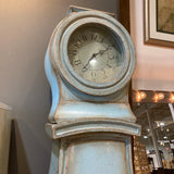 Swedish Style Gustavian Repro Grandfather Clock - Quartz Movement FURNITURE Pale Blue 21Wx9Dx84H