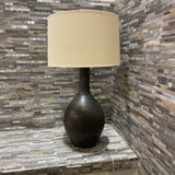 Simon Pearce Warren Slate Pottery Base w/ Drum Shade TABLE LAMP 16Wx29H