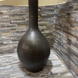 Simon Pearce Warren Slate Pottery Base w/ Drum Shade TABLE LAMP 16Wx29H