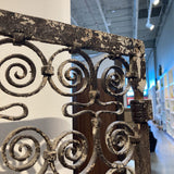 2pc Architectural Salvage Spanish Revival Cast Iron Gate FURNITURE 54Wx78H combined measurement