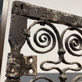 2pc Architectural Salvage Spanish Revival Cast Iron Gate FURNITURE 54Wx78H combined measurement