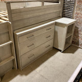 Pottery Barn Sleep & Study Low Loft Full Bed BEDS Brushed Fog 60.5w80.5d47.5h