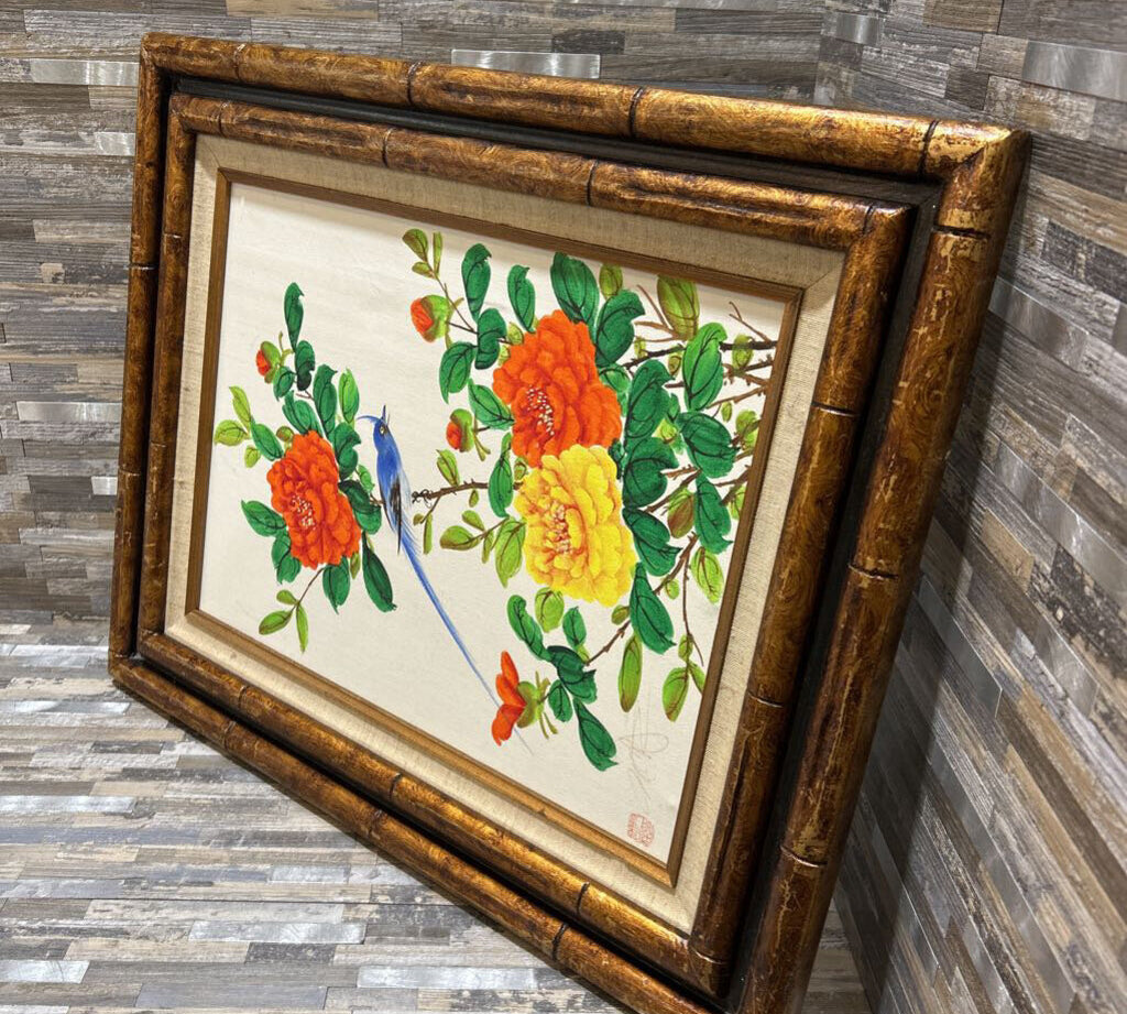 Framed Original Silk Watercolor ART WORK 18x22
