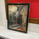 Original Courtyard Scene Marilyn Todd Daniels ART WORK 26x32