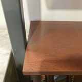 Crate & Barrel 5-Tier Metal & Wood Leaning Bookcase BOOK SHELF 36w11d82h