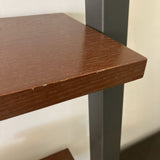 Crate & Barrel 5-Tier Metal & Wood Leaning Bookcase BOOK SHELF 36w11d82h