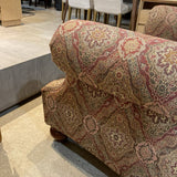 Bassett Upholstered Patterned Roll Arm w/ Nailhead Trim CHAIR 40w36d36h