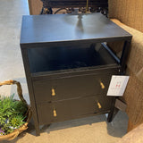 Mendel 2-Drawer NIGHTSTAND Black/Gold 21w17d26.5h