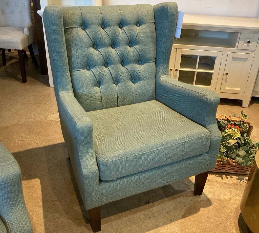 Upholstered Fabric Wingback CHAIR 30w26d40h
