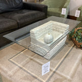 Circa 1980's Magnussen Ponte Tessellated Mactan Resin COFFEE/COCKTAIL TABLE 48w24d16h