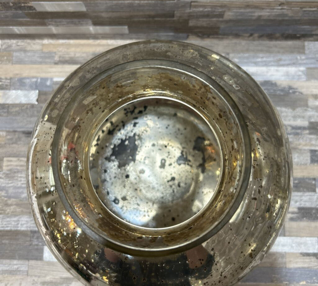 Mercury Glass Vase GIFT 7.5d7.5h