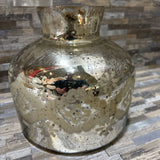 Mercury Glass Vase GIFT 7.5d7.5h