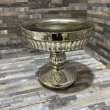 Mercury Glass Pedestal Candle Holder GIFT 8d7.5h