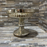Mercury Glass Pedestal Candle Holder GIFT 8d7.5h