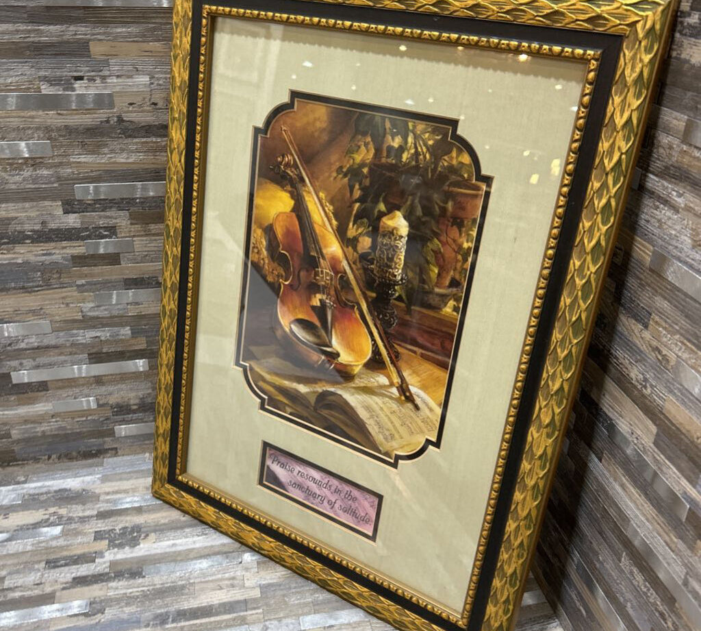 Ornate Framed Still Life w/ Poem ART WORK 16x22